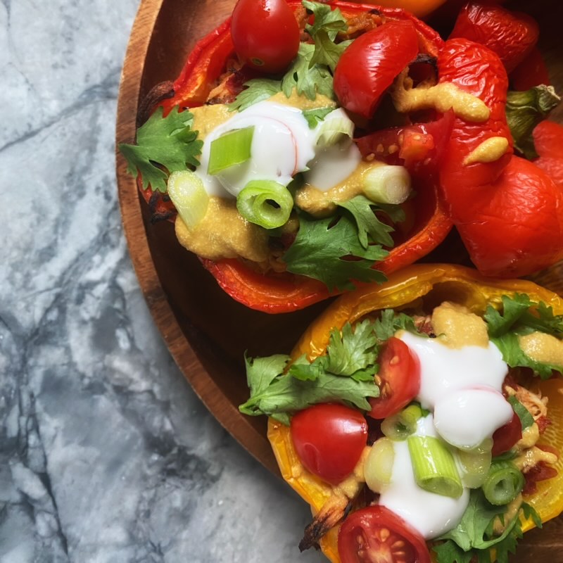 RECIPE: Chicken Taco Stuffed Peppers